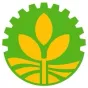 Logo: a green and gold leaf inside a gear